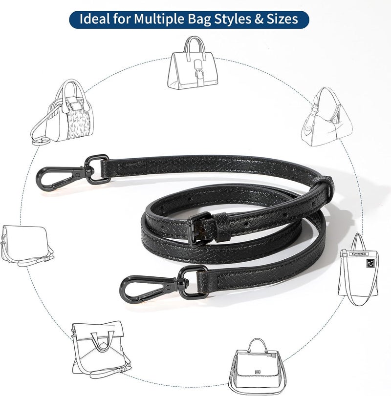 Hamdecro Store Leather Purse Strap, Purse Straps Replacement Crossbody Shoulder Straps for Bags, Adjustable Straps for Handbags - Image 5